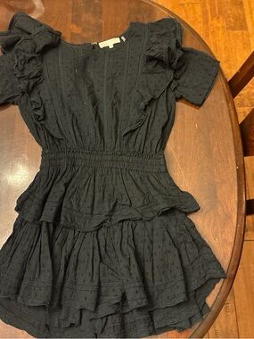 Black Ruffled Tiered Dress